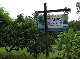 Tiana's Beach road sign